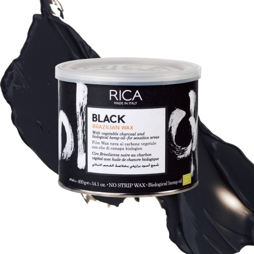 (2단계 왁싱) RICA 리카 브라질리언 블랙 왁스 400ml (비키니, 겨드랑이)